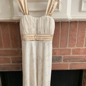 Speckles Beige Gold Glitter Girls SZ 12 Dress